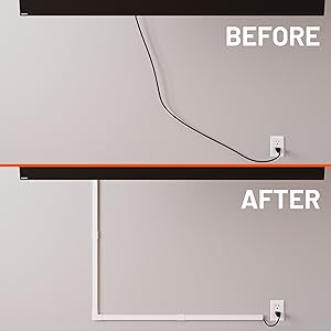 corner studless mount 75 inch surge protector protectors hiding wires mounting 48" long