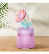 Cute Flower Mini Humidifier, 260ml Sunflower Desktop Humidifiers for Bedroom, Portable Small Cool...