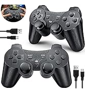 OKHAHA Controller 2 Pack for PS3 Wireless Controller for Sony Playstation 3, Double Shock 3, Blue...