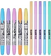 BLIEVE - Aesthetic Highlighters and Gel Pens And Soft Tip, No Bleed Dry Fast Easy to Hold, for Bi...