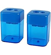 Eagle Manual Pencil Sharpener, 2 Holes, for Standard and Jumbo Color Pencils, 58x32x32MM, Perfect...