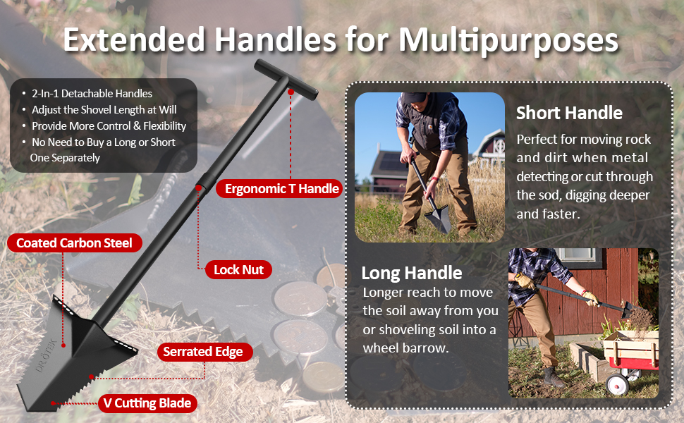 Metal detector shovel