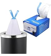 SWIHELP Drawstring Trash Bags, 8Gallon / 25-30L Medium Garbage Bags 150 Counts for Office, Kitche...