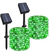 Solar String Lights Outdoor Waterproof 2 Pack Total 66ft 200LED 8 Modes Twinkle Lights Solar Fair...