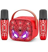 Mini Karaoke Machine Toys Gifts: Kids Toys Birthday Gifts for 4 5 6 7 8 9 Years Old Girl Boy LED ...