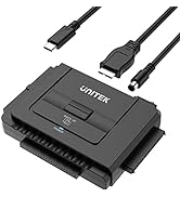 Unitek USB C to IDE and SATA Converter External Hard Drive Adapter Kit for Universal 2.5/3.5 HDD/...