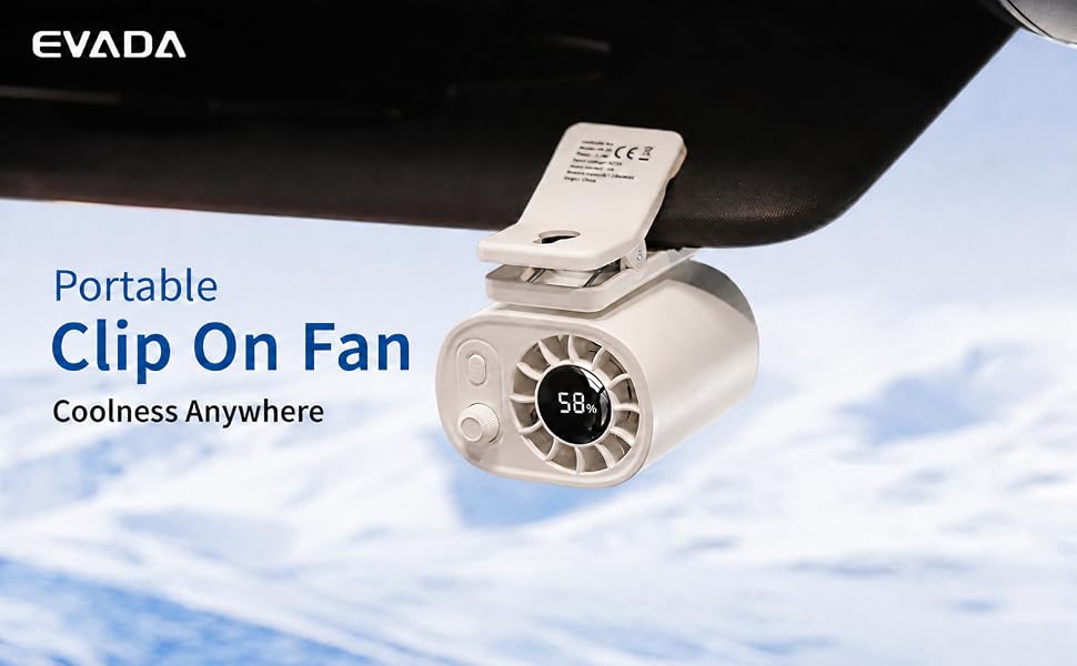 portable clip on fan for car