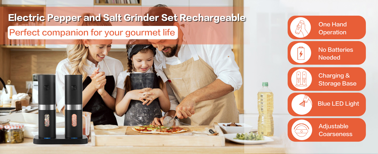 Electric salt and pepper shakers