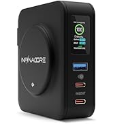 InfinaCore P3 Pro 65W Universal Power Adapter - 3-in-1 International US/UK/European Travel Plug A...