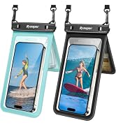 Rynapac IPX8 Waterproof Phone Pouch 2 Pack, [Up to 8.5''] Double Space Waterproof Phone Case with...