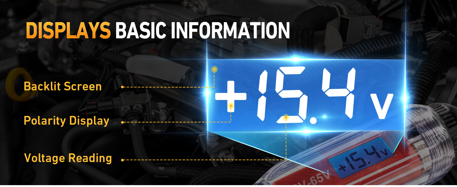 3-65V Backlit Digital LCD Circuit Tester