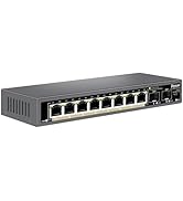 Ztyuav 10 Port Unmanaged 2.5G Ethernet Switch with 8 x 2.5G RJ-45 Ports, 2 x 10G SFP+ Ports, Port...