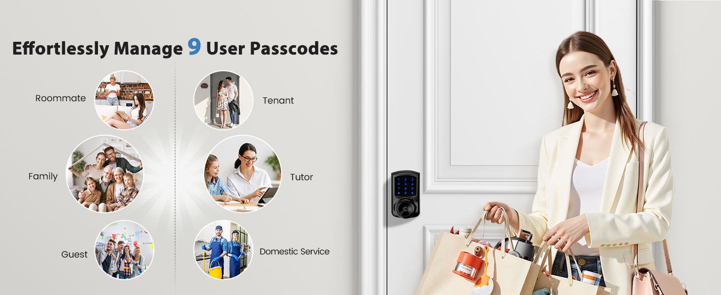 Keyless entry door lock