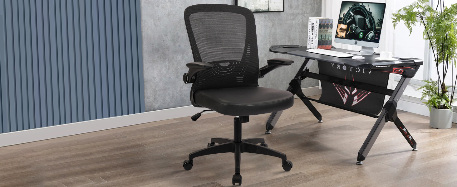 CLATINA Desk Chairs with Wheels, Ergonomic Rolling Mesh Office Chair