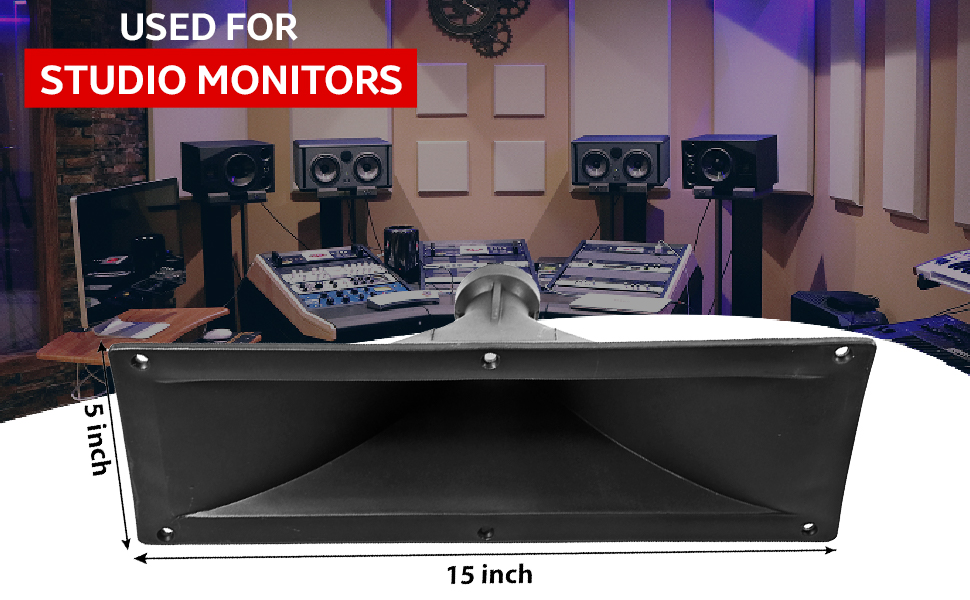 5 CORE Heavy Duty 15x5 Inch Directivity Tweeter Exit Horn Throat Lens Easy Twist On/Off In