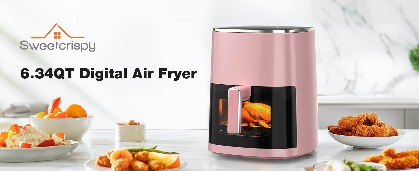 Sweetcrispy Air Fryer 6QT with Window