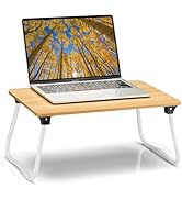 Ruxury Foldable Lap Desk Laptop Stand Bed Desk Table Tray, Breakfast Serving Tray, Portable &amp; Lig...