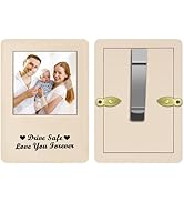 YM E-Bright Car Picture Holder, 1Pack Car Visor Photo Clip with Acrylic Protective Cover Sun Viso...