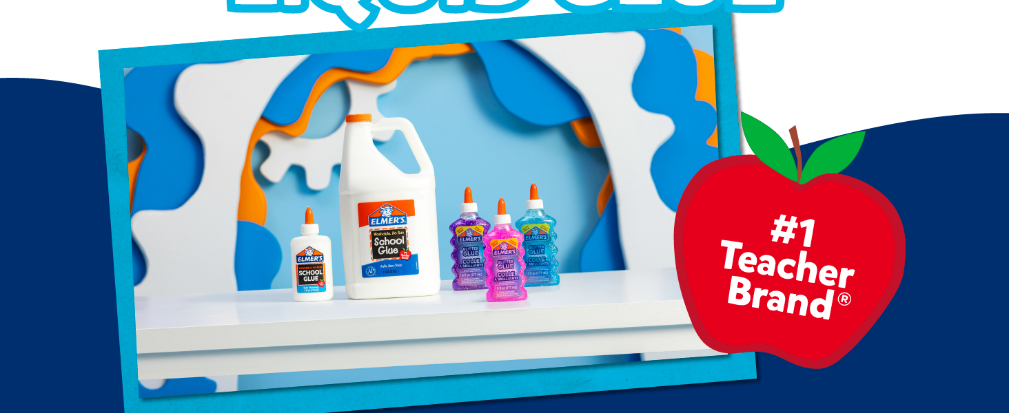 teacher brand top rated apple glue slime gallon glitter school classroom home kids safe supplies