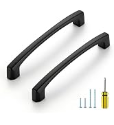 Ravinte Decor 30 Pack Kitchen Cabinet Handles 5 Inch Hole Center Drawer Pulls Curved, Black Cabin...