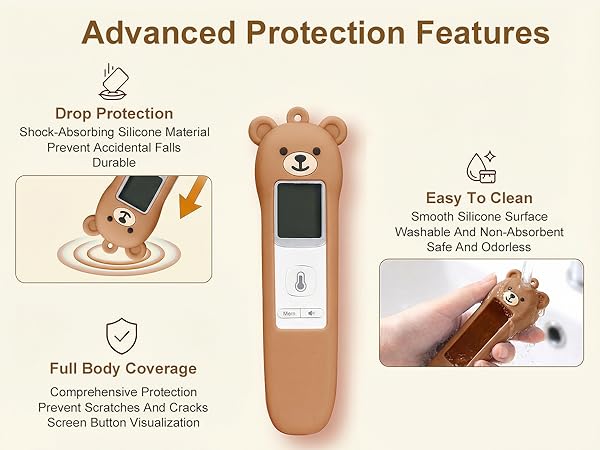 Bear Silicone Case Compatible with GoodBaby Thermometer
