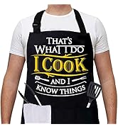 CUSUGBASO Cooking Aprons for Men, Funny Gifts for Men, Dad - Chef Aprons for Father's Day, Birthd...