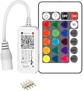 RGBZONE 4 Pin WiFi RGB LED Controller, RF Wireless Remote Control, DC 5V/12V/24V for 5050 3528 56...