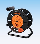 DEWENWILS Extension Cord Storage Reel with 4-Grounded Outlets, Heavy Duty Open Cord Reel for 12/3...