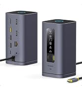 Baseus Spacemate Docking Station, 11-in-1 USB-C DisplayLink Docking Station for macOS Laptop, Tri...