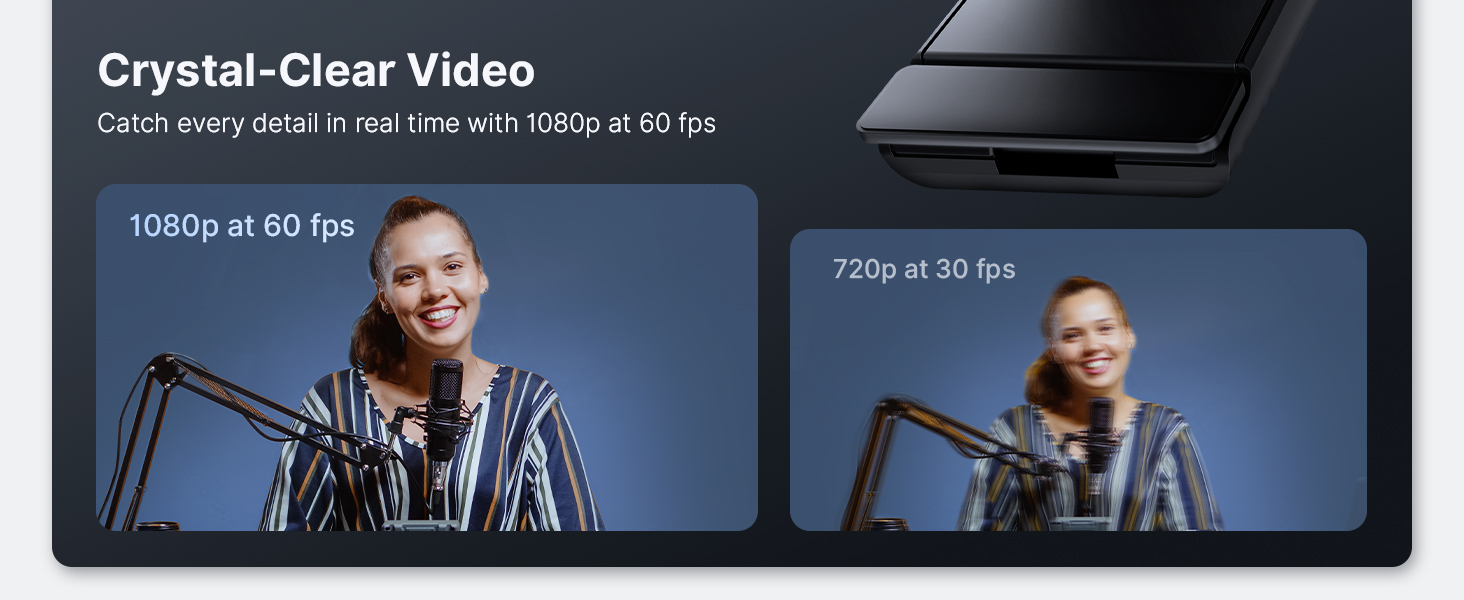 Left: clear, smooth live stream; Right: blurry and lagging.