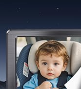 Faninso 7" HD Touchscreen Baby Car Camera - Car Baby Monitor with Apple CarPlay, 1080p Ultra Nigh...