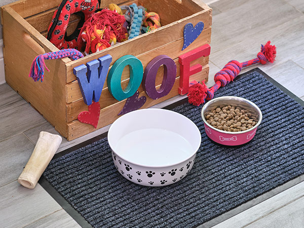 pet dog mat muddy paw