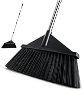 XXFLOWER Heavy Duty Broom with 55" Long Handle,Outdoor Broom for Sweeping,Household Angle Broom f...