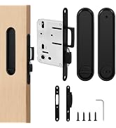 HBL' Pocket Door Lock with Handles - Keyless Privacy, 2-in-1 Pocket Door Handles, Fits Solid Wood...