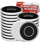 Upgrade Furniture Sliders, Furniture Sliders for Carpets, 16 PCS 4.3" Moving Pads with Anti-Slip ...