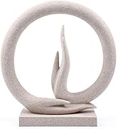 Carefree Fish Desert Sandstone Buddha Hand Statue Yoga Decor The Art of Minimalism Valuable Colle...