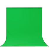 10 X10FT Large Green Screen Backdrop for Photography, Virtual GreenScreen Background for Zoom Mee...