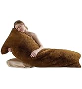 20x54 inch Luxury Fluffy Body Pillow Cover(No Filling),Shaggy Furry Body Pillowcase with Zipper,S...