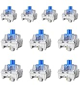 Fejwlvs ZhouWang Blue Switch 3 Pin 60gf Pre-Lubricated,Dustproof Clicky Switch,Suitable for RGB,M...
