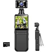 4K Body Camera with Audio and Video Recording Mini Wearable Body Worn Cam Sports &amp; Action Video C...