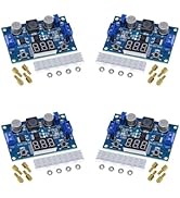 4-Pack LTC1871 DC-DC Boost Converter Module,3-35V Input to 3.5-35V Output with LED Voltmeter,Adju...