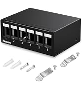 PBAEGAV Patch Panel 6 Port Keystone Network STP Blank Patch Panel for Cat7, Cat6, Cat6A, Cat5e (1...