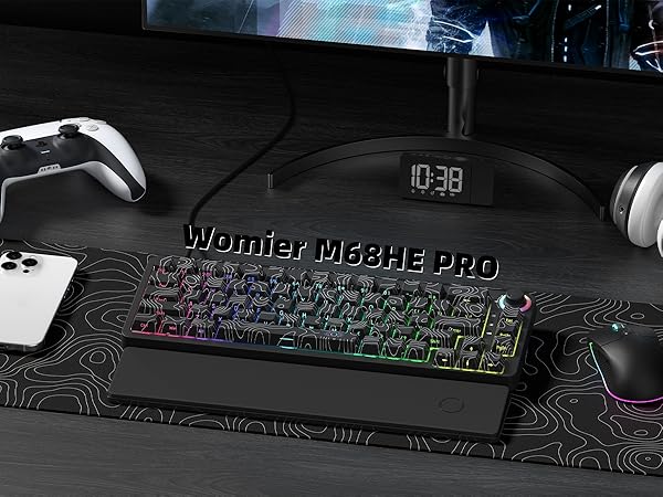 60% Percent Keyboard Rapid Trigger, Hall Effect Topographic Gaming Keyboard, Wired Custom Keyboard