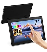 7 Inch Mini Monitor Small Monitor with Capacitive Touch Screen 1024 * 600 High Pixel Display Full...