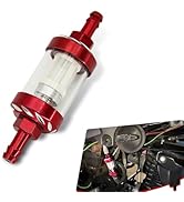 Zosgrew Motorcycles Fuel Filter, 1/4 Inline Fuel Filter, Metal Rust-proof High-efficiency Oil Fil...