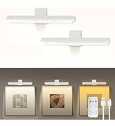 2Pack Picture Lights Battery Operated, Rechargeable Picture Frame Lights for Wall, LED Cordless W...