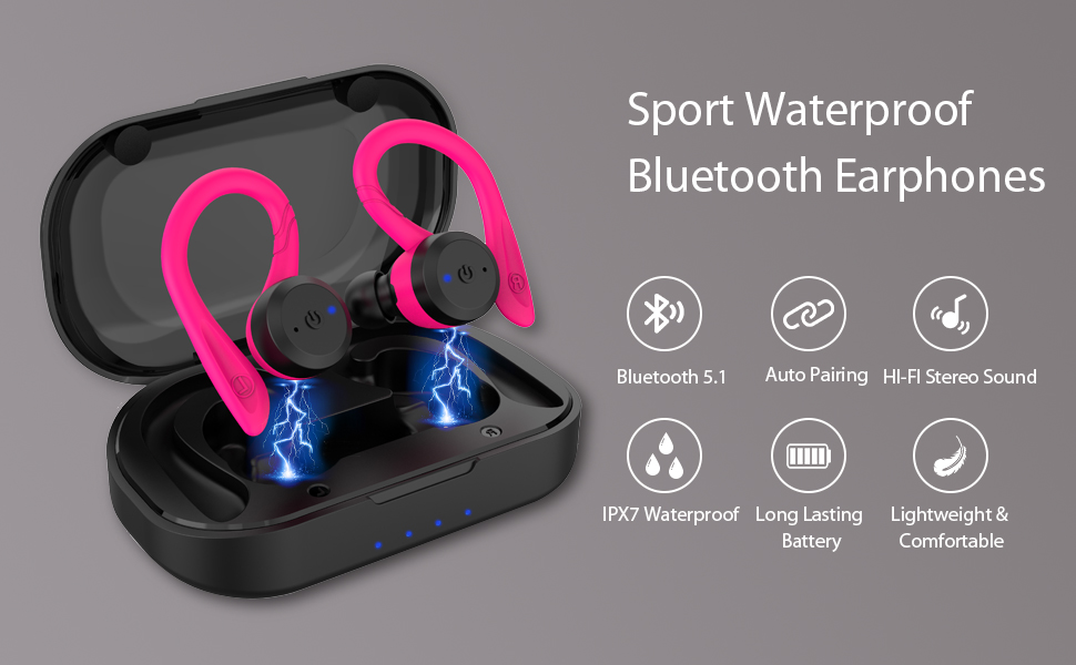 Sport Waterproof Bluetooth Earphones