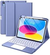 Harvopu Compatible for iPad 10th Generation Case with Keyboard (10.9", 2022), Keyboard Folio Cove...