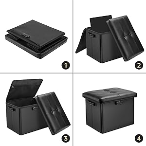 fireproof storage ottoman