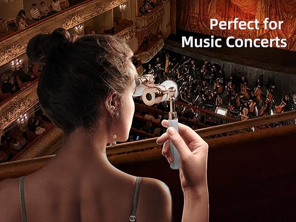 Opera Glasses Binoculars 3X25 Theater Glasses Mini Binocular Compact with Handle concert